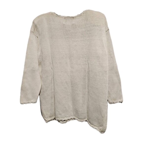 Vintage 90s Heirloom Collectibles Floral Embroidered Sweater Size Medium - Picture 3 of 9